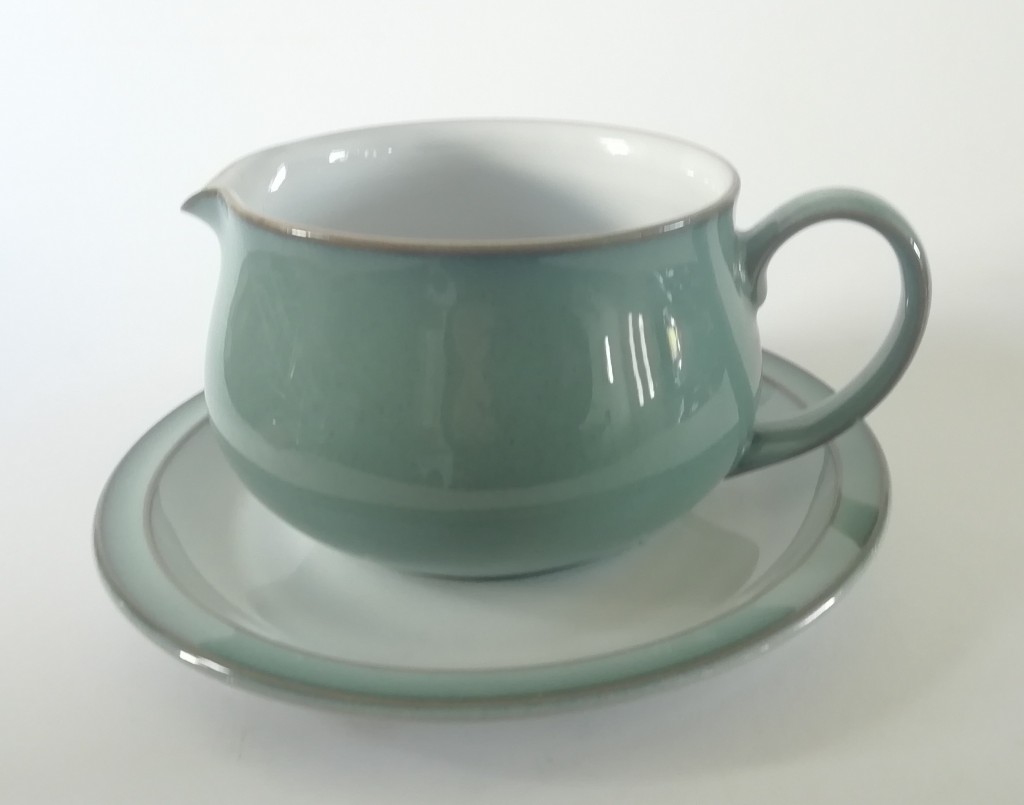 Nivag Crockery Denby Regency Green Gravy Boat and Stand
