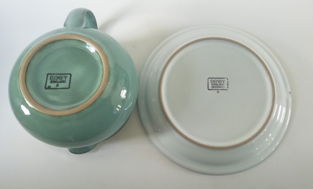 Nivag Crockery Denby Regency Green Gravy Boat and Stand
