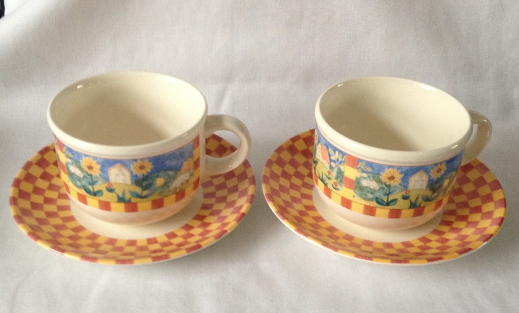 Nivag Crockery Tesco Sunny Days Set of 2 Cups and Saucers