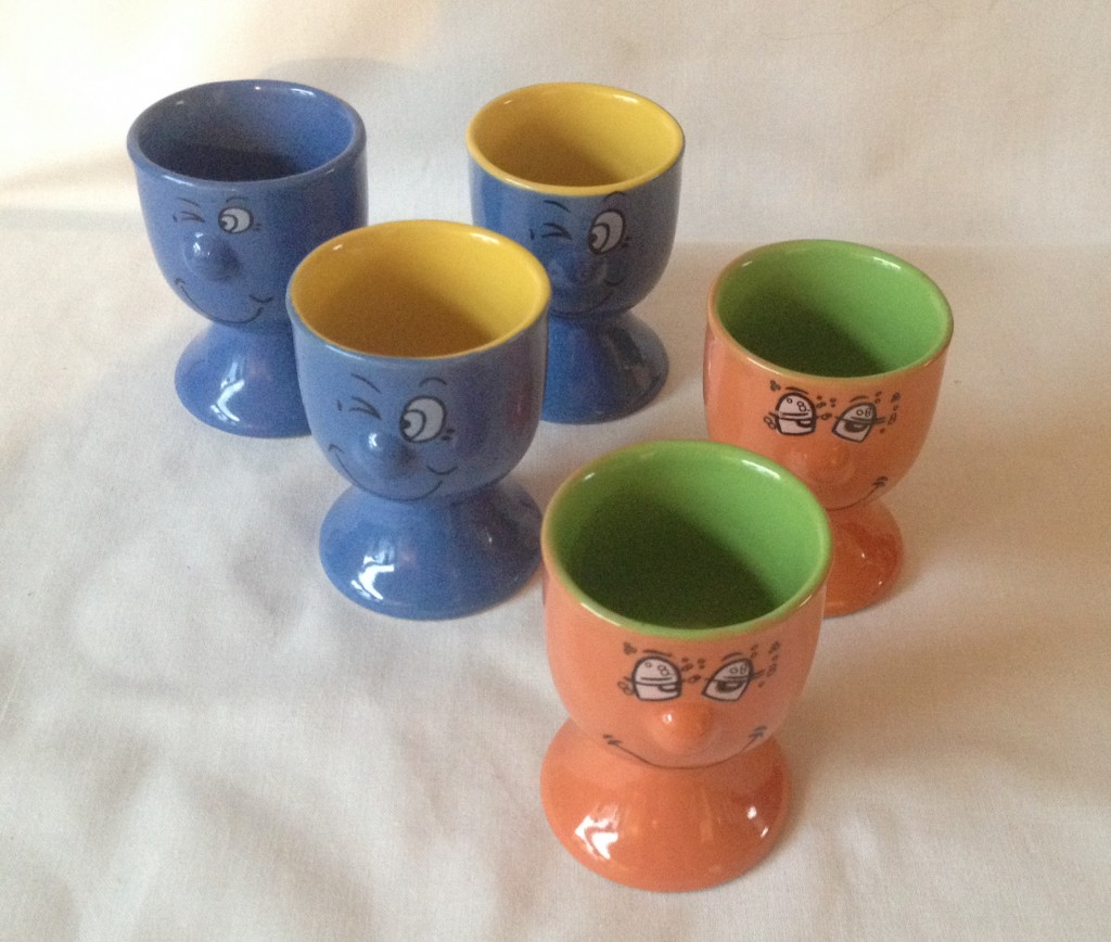 Nivag Crockery Trade Winds Expressions Funny Faces Set of 5 Egg Cups