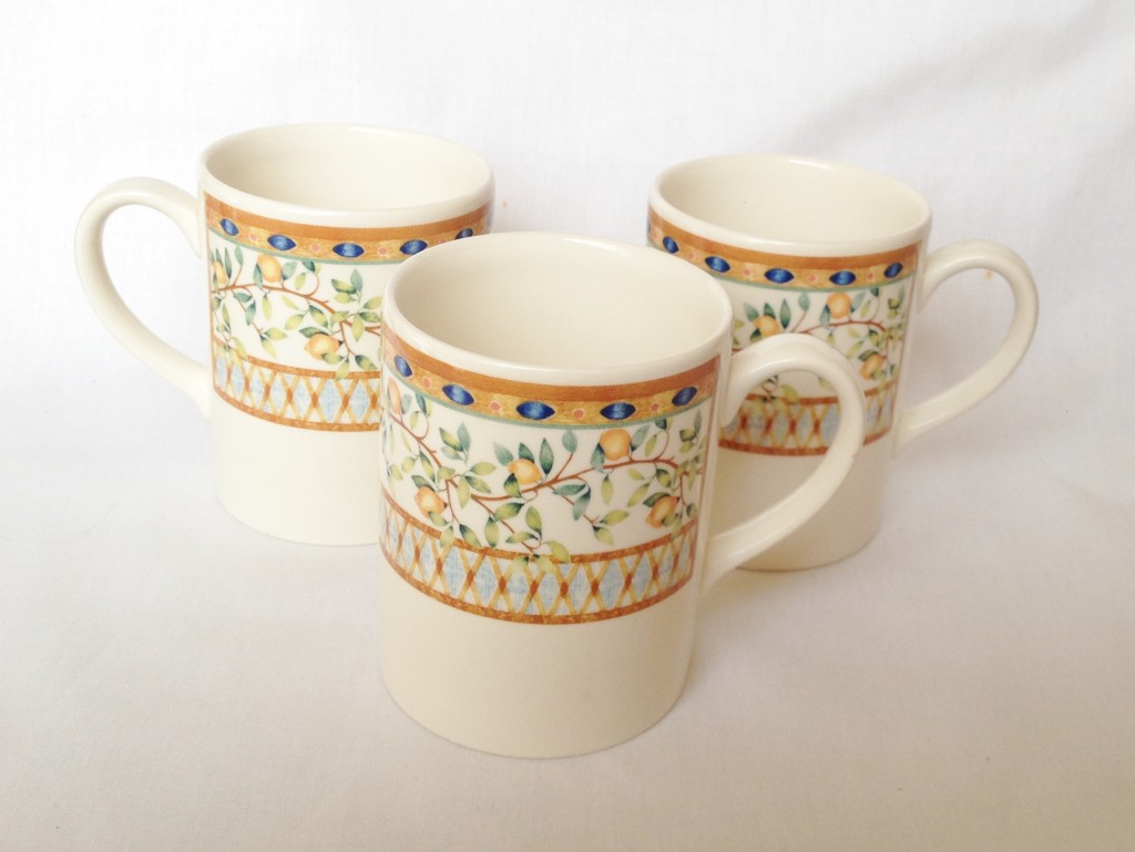 Nivag Crockery Tesco Lemon Tree Set of 3 Mugs